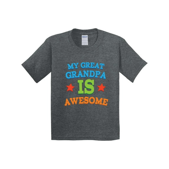 Inktastic My Great Grandpa is Awesome Grandkid Youth T-Shirt
