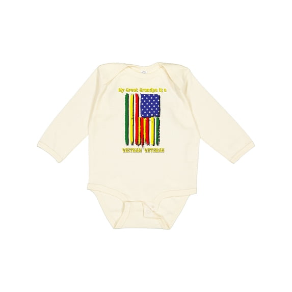 Inktastic My Great Grandpa is a Vietnam Veteran Boys or Girls Long Sleeve Baby Bodysuit