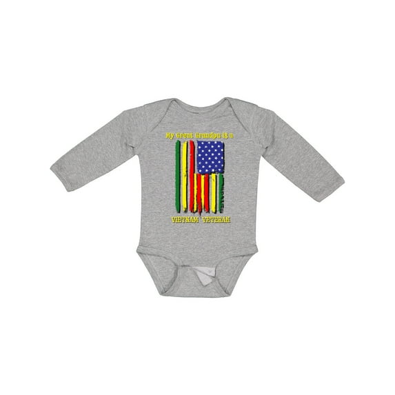 Inktastic My Great Grandpa is a Vietnam Veteran Boys or Girls Long Sleeve Baby Bodysuit