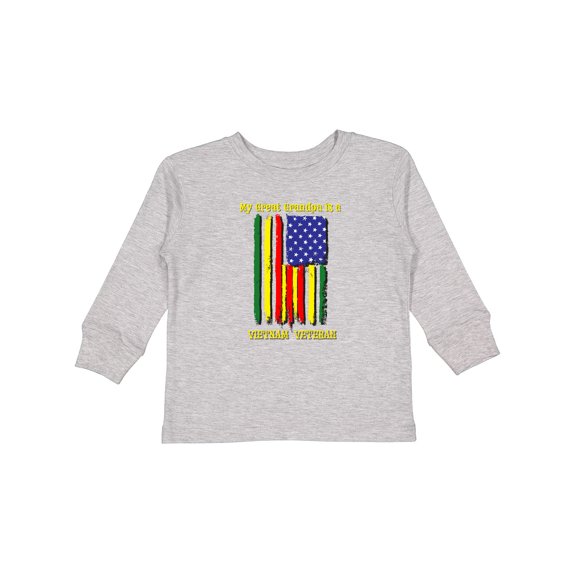 Inktastic My Great Grandpa is a Vietnam Veteran Boys or Girls Long Sleeve Toddler T-Shirt