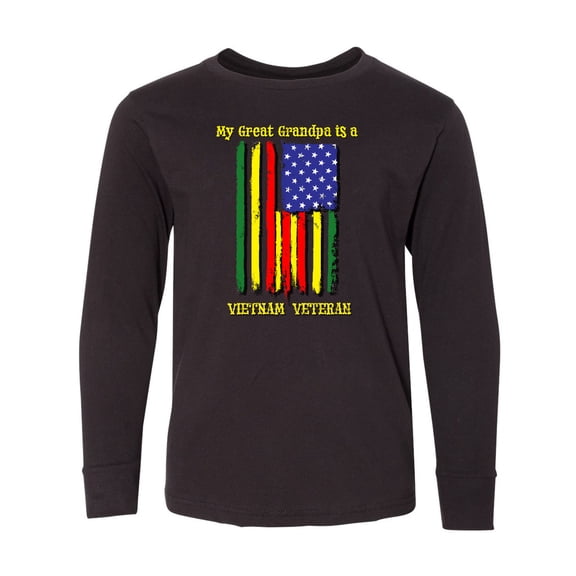Inktastic My Great Grandpa is a Vietnam Veteran Long Sleeve Youth T-Shirt
