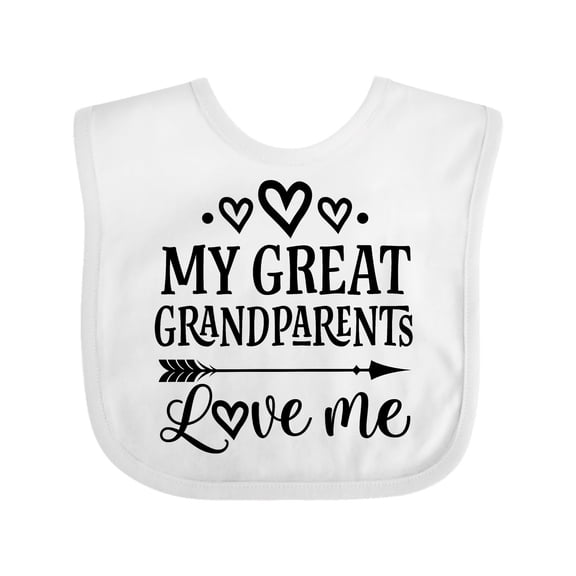 Inktastic My Great Grandparents Love Me Boys or Girls Baby Bib