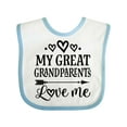 thumbnail image 1 of Inktastic My Great Grandparents Love Me Boys or Girls Baby Bib, 1 of 4