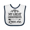 thumbnail image 1 of Inktastic My Great Grandparents Love Me Boys or Girls Baby Bib, 1 of 4