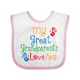 thumbnail image 1 of Inktastic My Great Grandparents Love Me Boys or Girls Baby Bib, 1 of 4