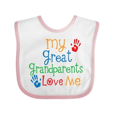 Inktastic My Great Grandparents Love Me Boys or Girls Baby Bib