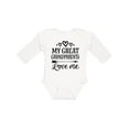 thumbnail image 1 of Inktastic My Great Grandparents Love Me Boys or Girls Long Sleeve Baby Bodysuit, 1 of 5