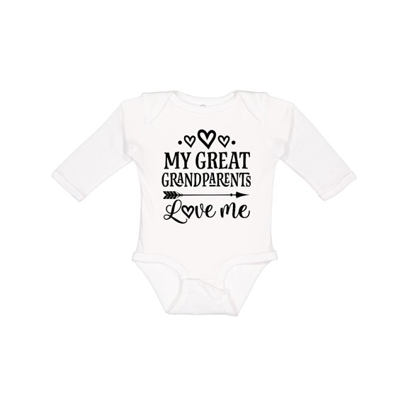 Inktastic My Great Grandparents Love Me Boys or Girls Long Sleeve Baby Bodysuit