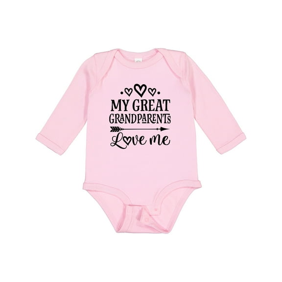Inktastic My Great Grandparents Love Me Boys or Girls Long Sleeve Baby Bodysuit