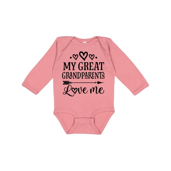 Inktastic My Great Grandparents Love Me Boys or Girls Long Sleeve Baby Bodysuit