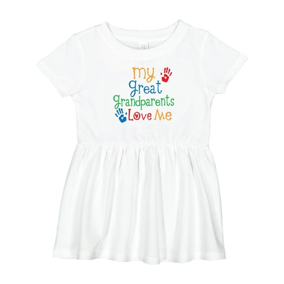 Inktastic My Great Grandparents Love Me Girls Baby Dress