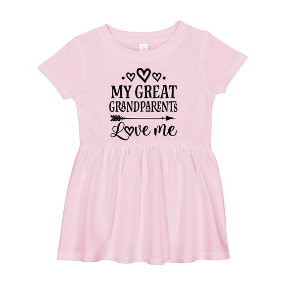 Inktastic My Great Grandparents Love Me Girls Baby Dress
