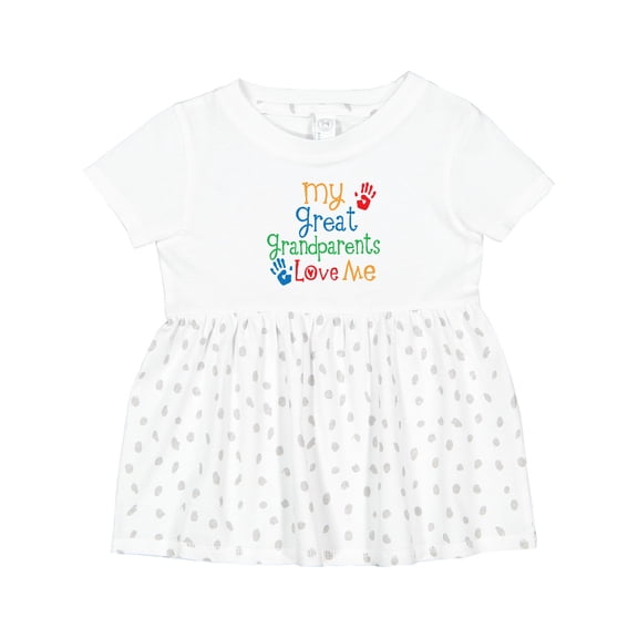 Inktastic My Great Grandparents Love Me Girls Baby Dress