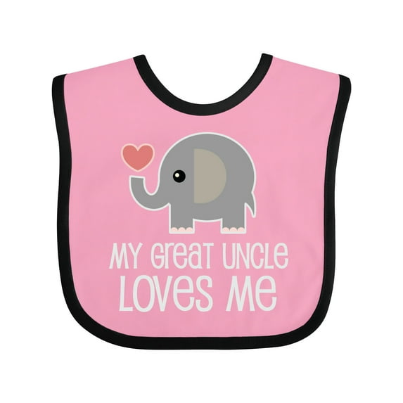 Inktastic My Great Uncle Loves Me Boys or Girls Baby Bib