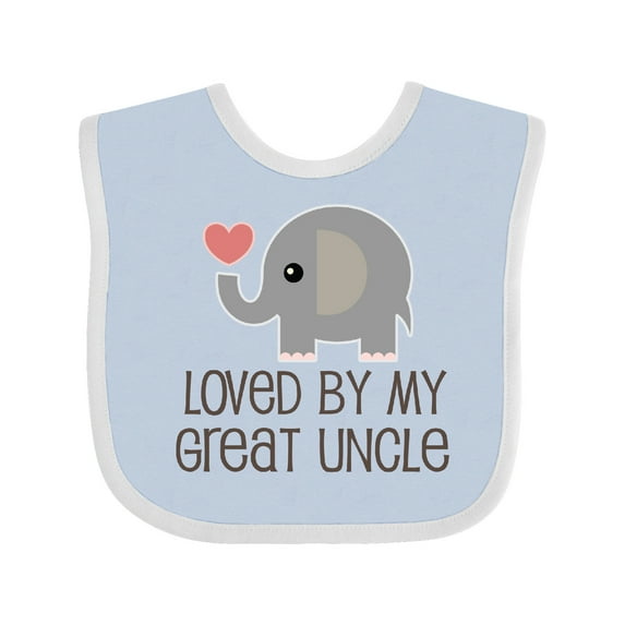 Inktastic My Great Uncle Loves Me Boys or Girls Baby Bib