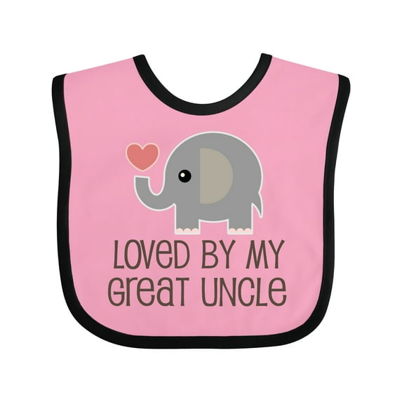 Inktastic My Great Uncle Loves Me Boys or Girls Baby Bib