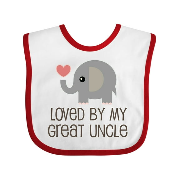 Inktastic My Great Uncle Loves Me Boys or Girls Baby Bib