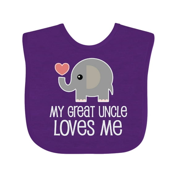 Inktastic My Great Uncle Loves Me Boys or Girls Baby Bib