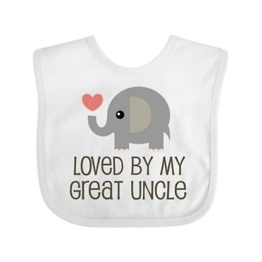 Inktastic My Great Uncle Loves Me Boys or Girls Baby Bib