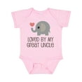 thumbnail image 1 of Inktastic My Great Uncle Loves Me Boys or Girls Baby Bodysuit, 1 of 5