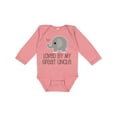 thumbnail image 1 of Inktastic My Great Uncle Loves Me Boys or Girls Long Sleeve Baby Bodysuit, 1 of 5
