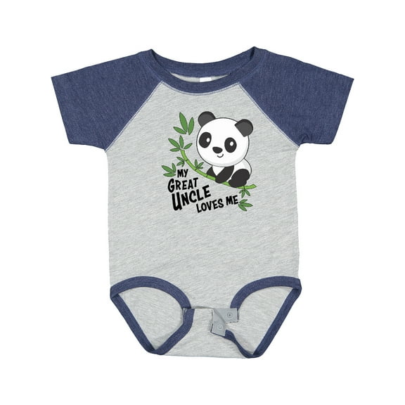 Inktastic My Great Uncle Loves Me Cute Panda Boys or Girls Baby Bodysuit