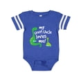 thumbnail image 1 of Inktastic My Great Uncle Loves Me Dinosaur Boys Baby Bodysuit, 1 of 5
