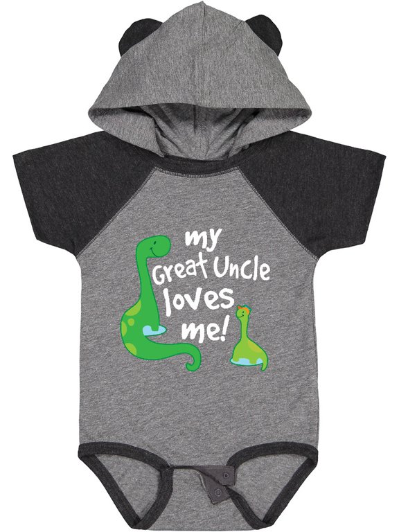 My Great Uncle Loves Me Dinosaur Boys Baby Bodysuit