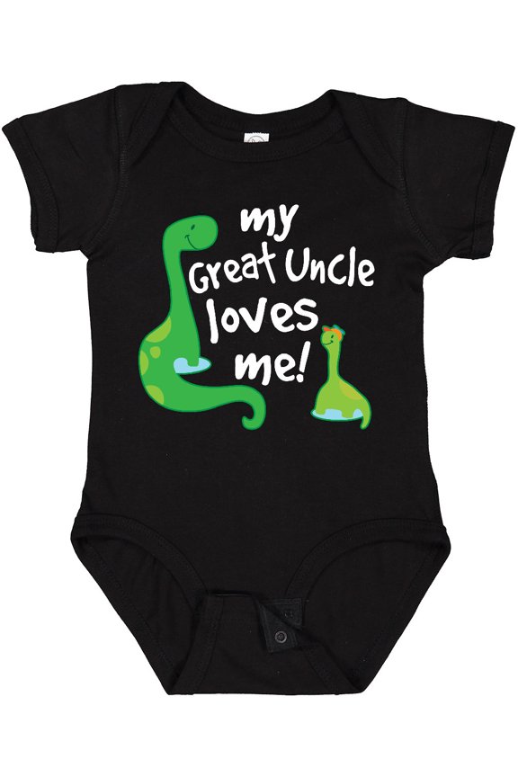 My Great Uncle Loves Me Dinosaur Boys Baby Bodysuit