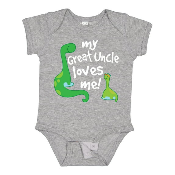 Inktastic My Great Uncle Loves Me Dinosaur Boys Baby Bodysuit