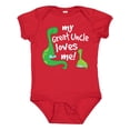 thumbnail image 1 of Inktastic My Great Uncle Loves Me Dinosaur Boys Baby Bodysuit, 1 of 5