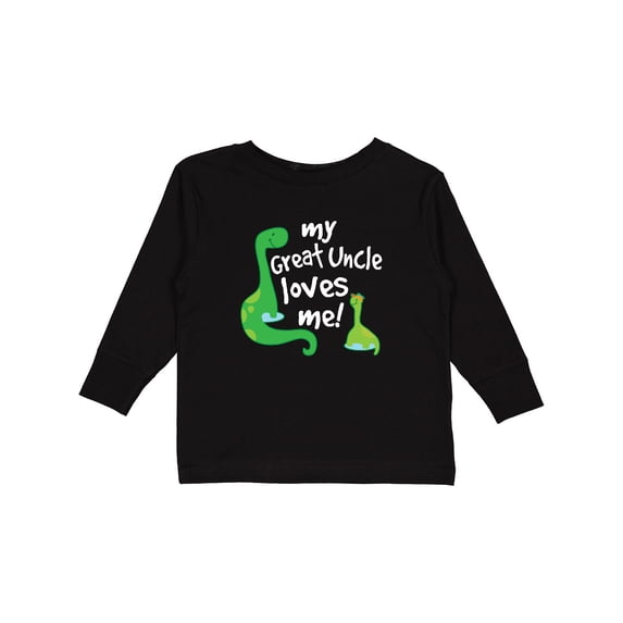 Inktastic My Great Uncle Loves Me Dinosaur Boys Long Sleeve Toddler T-Shirt