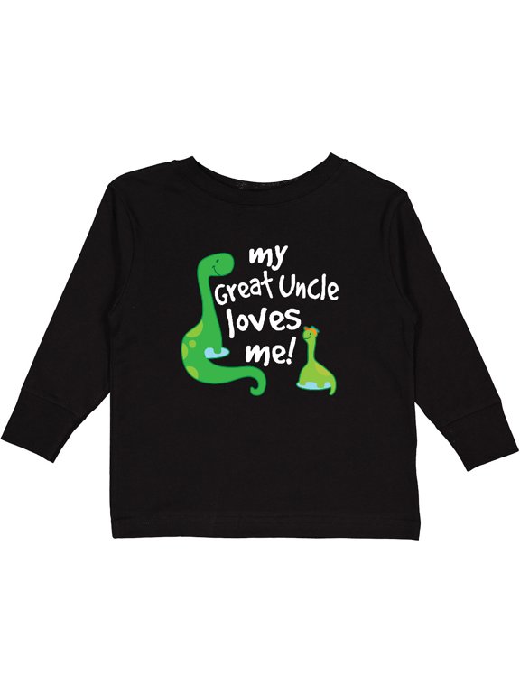 My Great Uncle Loves Me Dinosaur Boys Long Sleeve Toddler T-Shirt