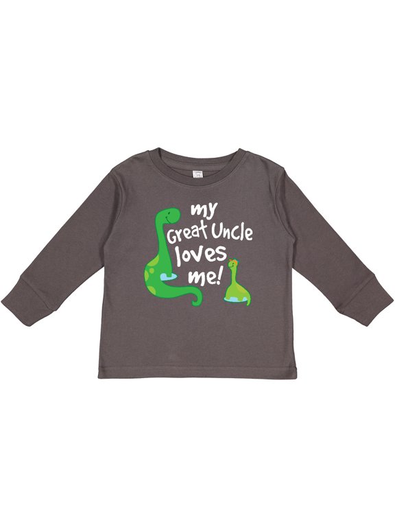 My Great Uncle Loves Me Dinosaur Boys Long Sleeve Toddler T-Shirt