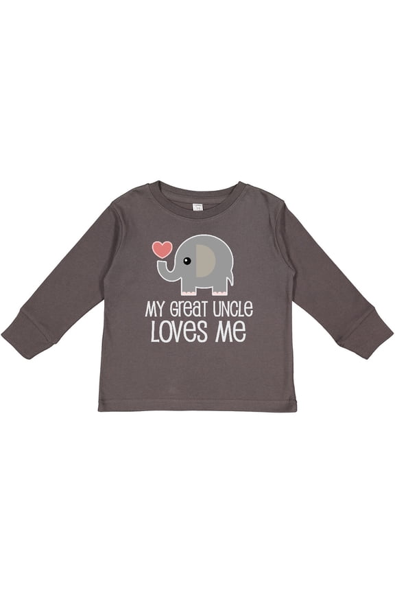My Great Uncle Loves Me Gift Boys or Girls Long Sleeve Toddler T-Shirt