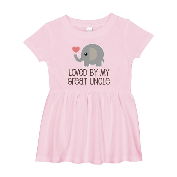 Inktastic My Great Uncle Loves Me Girls Baby Dress