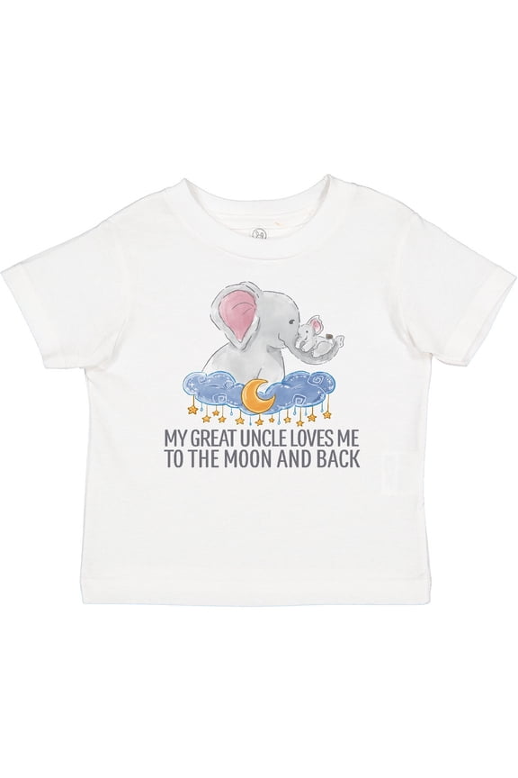 My Great Uncle Loves Me to the Moon and Back Elephants Boys or Girls Baby T-Shirt