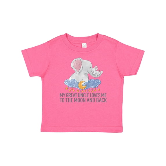 Inktastic My Great Uncle Loves Me to the Moon and Back Elephants Boys or Girls Baby T-Shirt