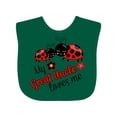 thumbnail image 1 of Inktastic My Great Uncle Loves Me with Cute Ladybugs Boys or Girls Baby Bib, 1 of 4