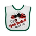 thumbnail image 1 of Inktastic My Great Uncle Loves Me with Cute Ladybugs Boys or Girls Baby Bib, 1 of 4