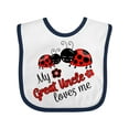 thumbnail image 1 of Inktastic My Great Uncle Loves Me with Cute Ladybugs Boys or Girls Baby Bib, 1 of 4
