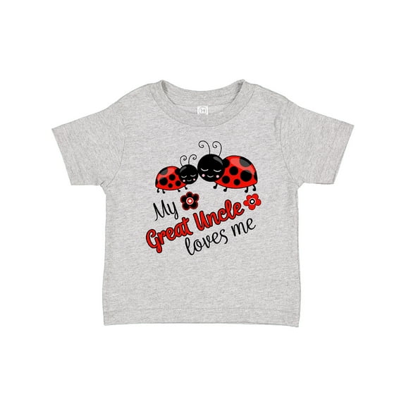 Inktastic My Great Uncle Loves Me with Cute Ladybugs Boys or Girls Baby T-Shirt