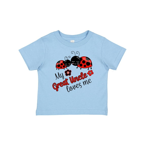 Inktastic My Great Uncle Loves Me with Cute Ladybugs Boys or Girls Baby T-Shirt