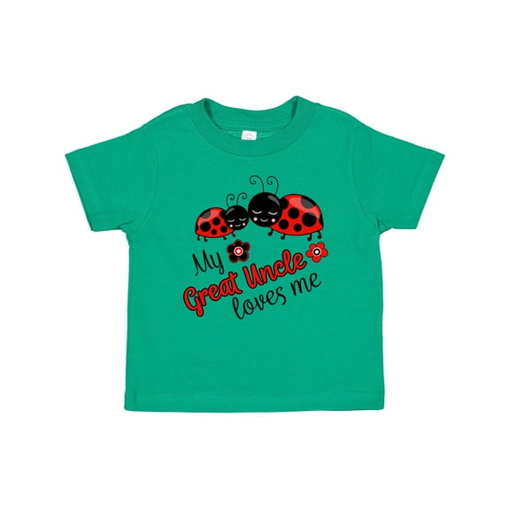 Inktastic My Great Uncle Loves Me with Cute Ladybugs Boys or Girls Baby T-Shirt