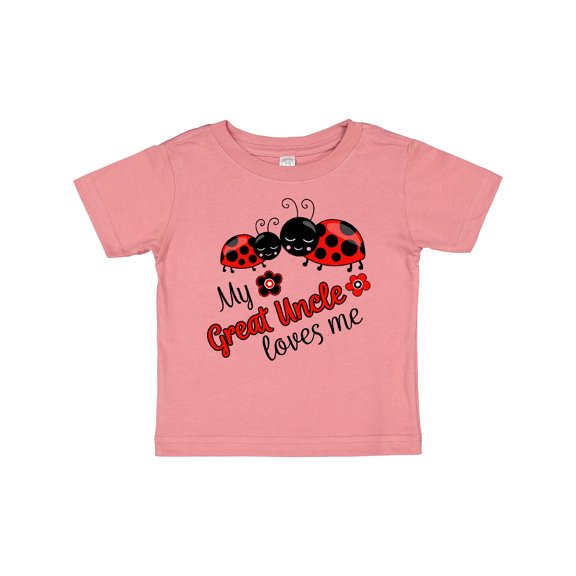 Inktastic My Great Uncle Loves Me with Cute Ladybugs Boys or Girls Baby T-Shirt