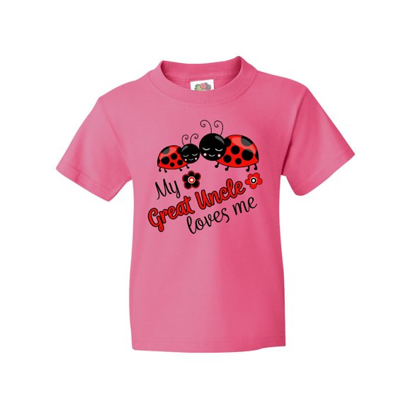 Inktastic My Great Uncle Loves Me with Cute Ladybugs Youth T-Shirt