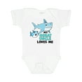 thumbnail image 1 of Inktastic My Great Uncle Loves Me with Cute Sharks Boys or Girls Baby Bodysuit, 1 of 5