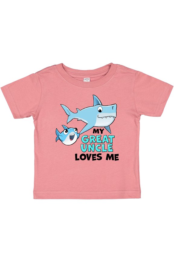 My Great Uncle Loves Me with Cute Sharks Boys or Girls Baby T-Shirt