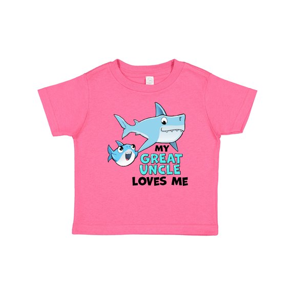 Inktastic My Great Uncle Loves Me with Cute Sharks Boys or Girls Baby T-Shirt