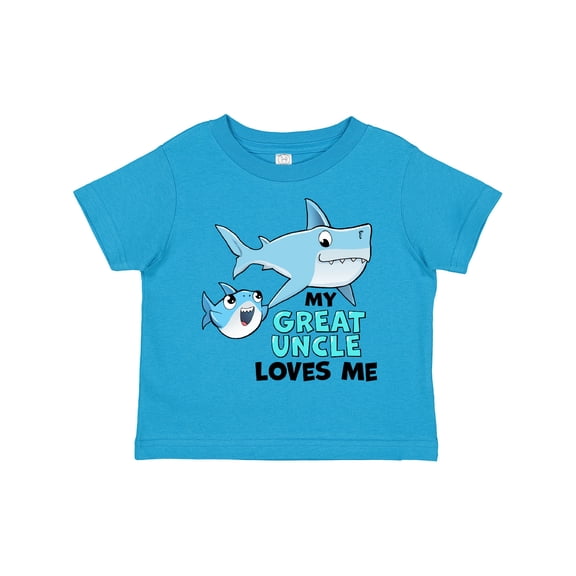 Inktastic My Great Uncle Loves Me with Cute Sharks Boys or Girls Toddler T-Shirt